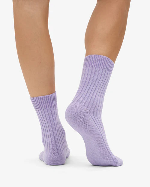Merino blend ponožky COLORFUL STANDARD - Soft lavender